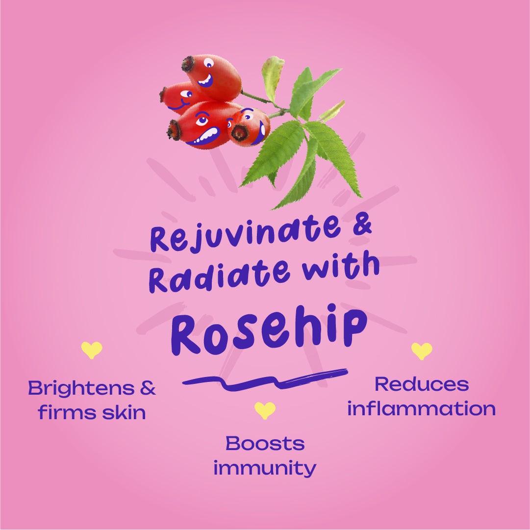 ceremonial cacao and rosehip for skin clarity, firmness and rejuvenation